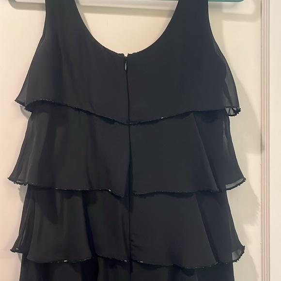 Patra Black Tiered Beaded Mini Dress Flapper Size 6 - Picture 6 of 6